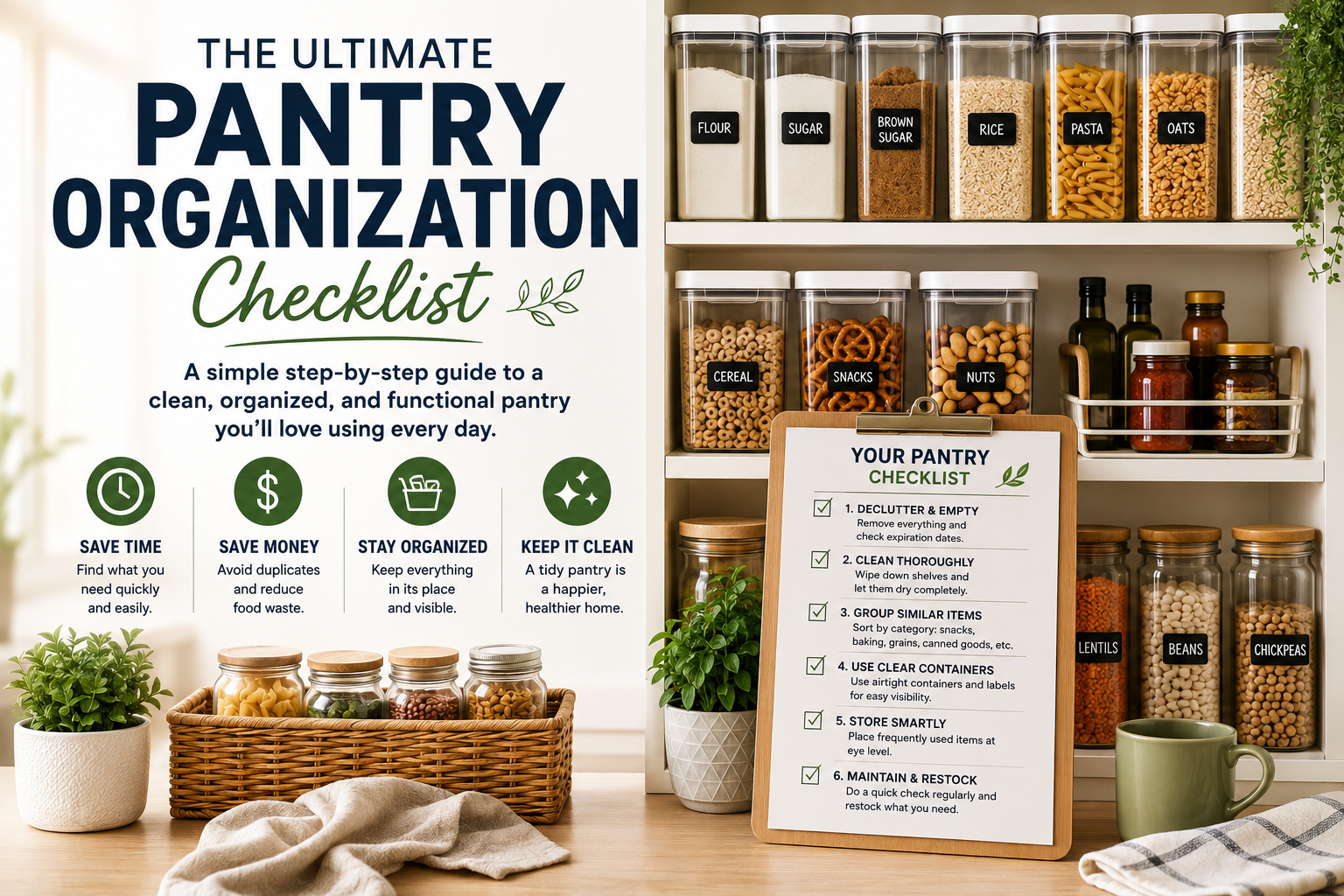 The Practical Pantry Organization Checklist