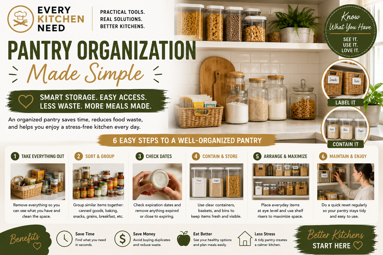 Pantry Organization Made Simple: 6 Steps to a Pantry That Actually Works