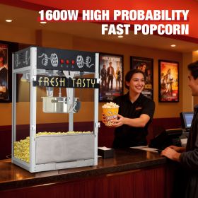Commercial Popcorn Machine, 30 Oz Kettle, 1650 W, Movie Theater Popcorn Machine, Red Tabletop Popcorn Machine with 3-Switch Control ,Popcorn Machine M