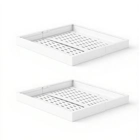 Pull Out Cabinet Organizer, 2 Pack Expandable Width (12.2"-18.9"), 20.47" Deep Pull Out Drawers for Cabinets, Sliding Drawer for Kitchen Pantry Cabine