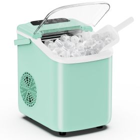 Desktop ice maker, with movable handle, can produce 9 ice balls in 6 to 8 minutes, equipped with a basket and a spoon