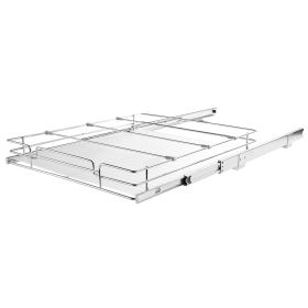 15.5"Wx21"Dx3.5"H Pull Out Cabinet Organizer, Heavy Duty Slide Out Pantry Shelves, Steel Roll Out Drawers, Sliding Drawer Storage for Home Under Sink,