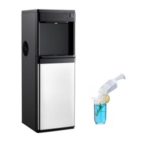 Water Dispenser with Ice Maker, 3-in-1 Floor-Standing Water Dispenser, 33 LBS/24H, 9 Cubes/7 Min Fast Ice Making with 1.3 LBS Storage, Bullet Ice-Cube
