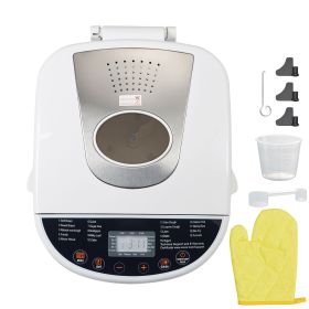 Bread Maker, 19-in-1 2LB Dough Machine, Nonstick Ceramic Pan Automatic Breadmaker with Gluten Free Setting, Whole Wheat Bread Making, Digital, Program