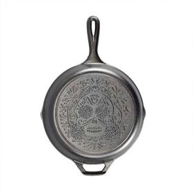 Black 10 inch Lightweight Cast Iron Skillet - Día de los Muertos - Made in USA