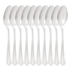 Gibson Home Hillside Daisies 10 Piece Stainless Steel Dinner Spoon Set