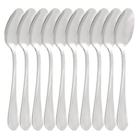 Gibson Home Hillside Daisies 10 Piece Stainless Steel Teaspoon Set