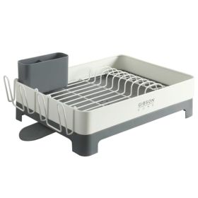 Gibson Home Nestcraft Galvanized Steel Dish Rack in White