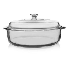 3-Quart Glass Bakeware Casserole Dish Dutch Oven with Oven-Safe Glass Lid - BLGCDQ3457828714