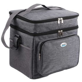 Brentwood Kool Zone 24-Can Insulated Cooler Bag in Gray with Hard Liner