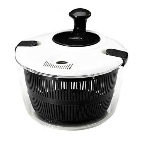 Brentwood 5 Quart Salad Spinner in Black with Serving Bowl