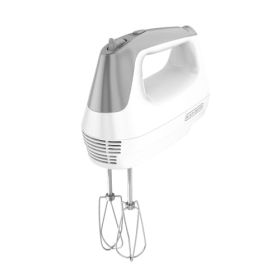 Black and Decker Lightweight 5-Speed Hand Mixer in White