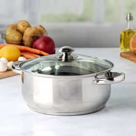5-Quart Stainless Steel Dutch Oven with Glass Lid - PRSDGL345317584