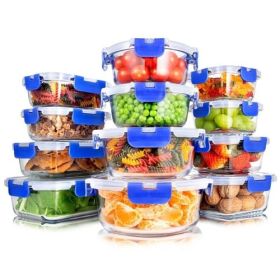 24-Piece Glass Food Storage Container Bakeware Set with Snap Locking Lids - STFPNSG489258847