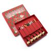 6pcs /Pack Christmas Mixing Spoon Fruit Fork With Pendant Flatware - Gold - Spoon