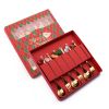 6pcs /Pack Christmas Mixing Spoon Fruit Fork With Pendant Flatware - Gold - Spoon & Fork