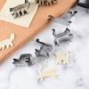 Set Of 6, Stainless Steel Animal Cookie Cutters, Kitten Moulds, Baking Cute DIY Cartoon Cookie Moulds Set - Silvery