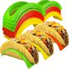 3/6pcs, Mexican Muffin Bracket, Taco Pancake Rack, Taco Holder, Kitchen Food Grade Corn Roll Rack - 6 Pieces Of Red, Yellow And Green