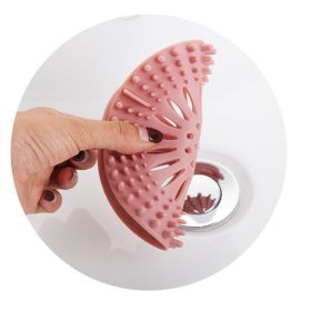 Bathroom Hair Sink Filter Floor Drain Strainer Water Hair Stopper Bath Catcher Shower Cover Clog Kitchen Sink Anti-blocking - Pink