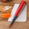1pc Handheld Multi-purpose Cheese Grater, Chocolate Cheese Scraper, Stainless Steel Vegetable Double-sided Grater, Kitchen Tool - Red