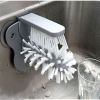 1pc Cup Scrubber Glass Cleaner Bottles Brush Sink Kitchen Accessories 2 In 1 Drink Mug Wine Suction Cup Cleaning Brush Gadgets - Upgrade style cup