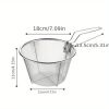1pc Frying Strainer Basket Frying Net Hedge Noodle Spoon Frying Net Frying Basket Frying Leak Net French Fries Kitchen Foldable - Deep Frying