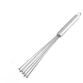 1pc Stainless Steel Egg Whisk Manual Whisk Whisk Set Kitchen Whisk For Cooking, Mixing, Beating, Stirring - 10 Inches