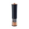 1PCS Electric Grinder Built In Light Adjustable Grind Size Stainless Steel Mill For Salt Pepper Spices Kitchen Tools - rose black gold