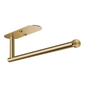 Kitchen Towel Holder, Cabinet Wall Mount Rack, Adhesive Tissue Holder, Tissue Roll Holder - Golden