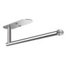 Kitchen Towel Holder, Cabinet Wall Mount Rack, Adhesive Tissue Holder, Tissue Roll Holder - Silvery