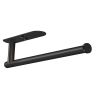 Kitchen Towel Holder, Cabinet Wall Mount Rack, Adhesive Tissue Holder, Tissue Roll Holder - Black