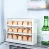 Refrigerator Egg Storage Box, Side Door Multi-layer Egg Tray For Refrigerator, Anti-fall Egg Tray, Kitchen Egg Rack - White