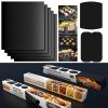 5pcs Non-stick BBQ Grill Mat Baking Mat BBQ Tools Cooking Grilling Sheet Heat Resistance Easily Cleaned Kitchen Tools, 15.75*12.99inch - Black -