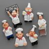 6pcs, Cute Cartoon Chef Refrigerator Magnets - 3D Magnetic Stickers for Kitchen Decoration and Home Decor - 6pcs