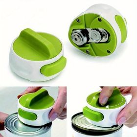 1 pc Compact Mini Can Opener - Easy to Use and Safe for Opening Beer and Jar Lids - Green