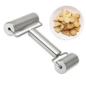 1pc, Baker Roller, 360 Degree Rolling Baker Roller, Stainless Steel Roller For Baking, Creative Stainless Steel Dough Roller, Non-stick Pastry