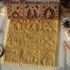 1pc Embossing Rolling Pin Christmas Pattern Xmas Wooden 3D Engraved Nativity With Jesus 9 Different Pattern Design For Baking Cookies - Christmas