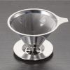 Pour Over Coffee Dripper With Stand Stainless Steel Reusable Drip Cone Coffee Filter Portable Pour-Over Coffee Maker Paperless Metal Fine Mesh
