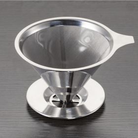 Pour Over Coffee Dripper With Stand Stainless Steel Reusable Drip Cone Coffee Filter Portable Pour-Over Coffee Maker Paperless Metal Fine Mesh