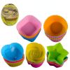 5pcs/Set Silicone Cake Mold Round Shaped Muffin Cupcake Baking Molds Kitchen Cooking Bakeware Maker DIY Cake Decorating Tools - STAR