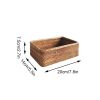 3pcs Hand-Woven Rattan Wicker Basket Fruit Tea Snack Bread Basket Cosmetic Rectangular Storage Box Household Kitchen Room Supply - 1pcs small -