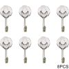 4/8/10pcs Magnetic Hook Powerful Heavy Duty Neodymium Magnet Hook Home Refrigerator Grill Kitchen Key Holder Black Multi-Purpose - 8PCS Silver -