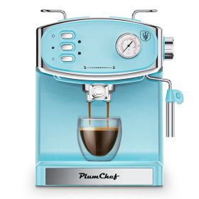 20 Bar Espresso Machine for home- Professional Compact Espresso Maker with Milk Frother Steam Wand, Pressure Gauge & 54oz Large Water Tank, Low