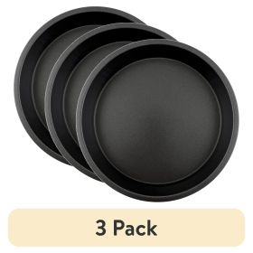 (3 pack) Nonstick Steel 9" x 9" Round Cake Pan, Dark Gray - 3 Pack