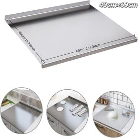 XXL cooked meat baking tray, double-sided cutting board, stainless steel rolling plate, breakfast tray, suitable for fruits, vegetables, meats,