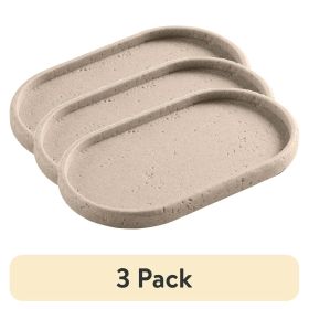 (3 pack)Faux Stone Accessory Tray - Off-White