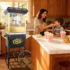 16Oz Commercial Popcorn Machine With Cart and 16 Oz Kettle , Movie Theater Popcorn Machine, Gold Black Pop Corn Machine with 3-Switch Control &