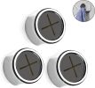 3 Pieces Kitchen Towel Hooks Round Adhesive Dish Towel Hook Premium Chrome Finish & Easy Installation Wall Mount Hand Towel Hook Ideal as Bathroom,