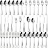 40-Piece Silverware Set for 8, 18/10 Stainless Steel Flatware Set, Heavy Duty Mirror Polished Cutlery SeT - Silver