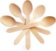Disposable Wooden Cutlery Spoons, Compostable and Earth Friendly, 6.25 Inch Length - Pack of 100 Spoons - Natural